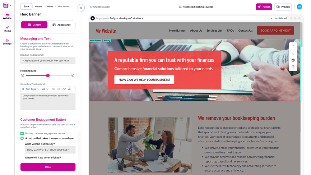 VIPsites Website Builder
